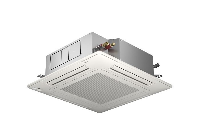 Cassette plafonnier Hitachi airHome — soufflage 4 directions pour bureaux et commerces